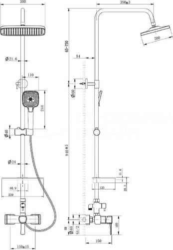 Душевая система Lemark Evitta LM0560C хром фото 2