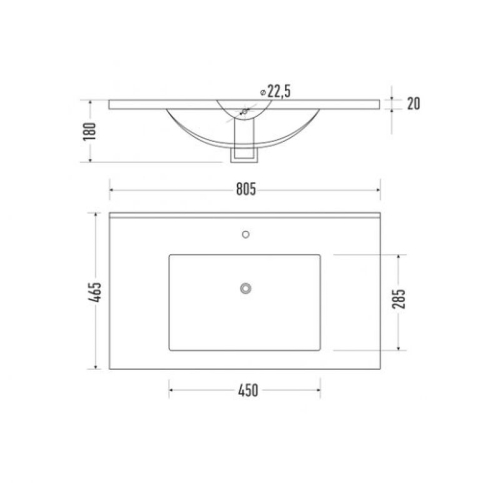 Тумба с раковиной Мирсант NEXT 80, 90, 100 напольная фото 5