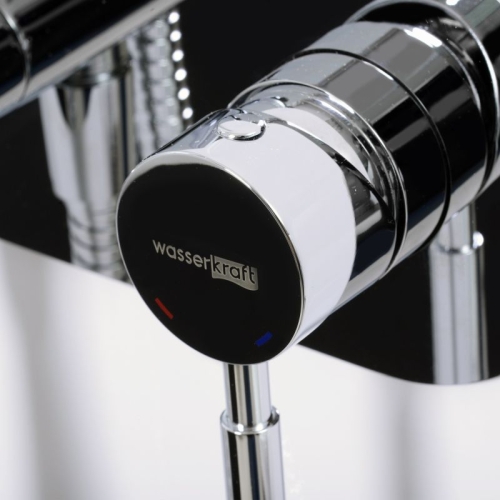 Смеситель с гигиеническим душем Wasserkraft Main 4138 встраиваемый хром фото 3