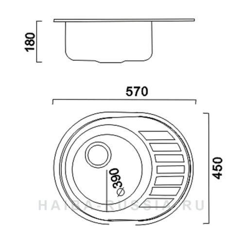 Мойка кухонная Haiba HB 4557 0,8 мм фото 2