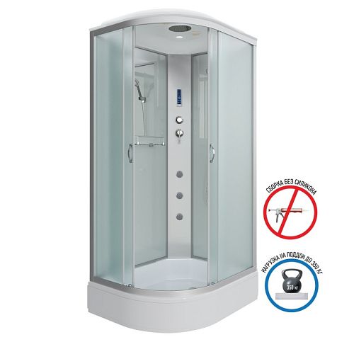 Душевая кабина Niagara Классик NG-33094-14RF 100*90*215 средний поддон(26см),стекло матовое