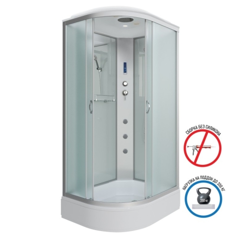 Душевая кабина Niagara Классик NG-33094-14RF 100*90*215 средний поддон(26см),стекло матовое