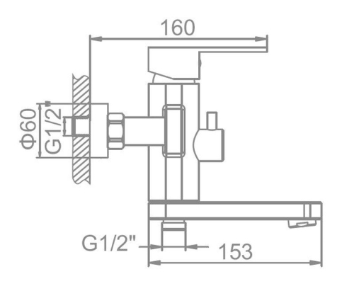 Смеситель для ванны Ledeme L73216 нержавеющая сталь фото 2