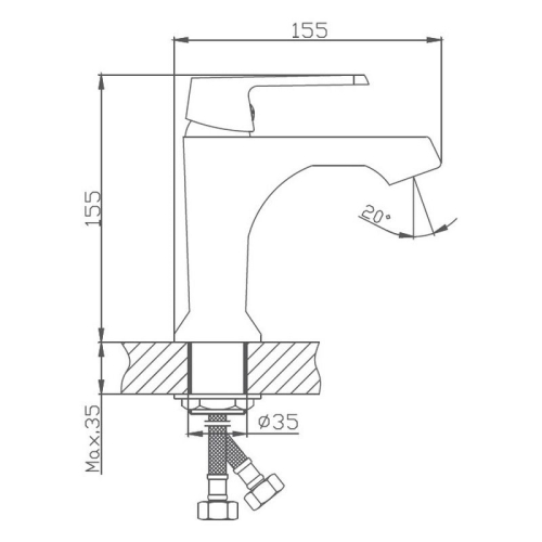 Смеситель для раковины Haiba HB10804 хром-белый фото 2