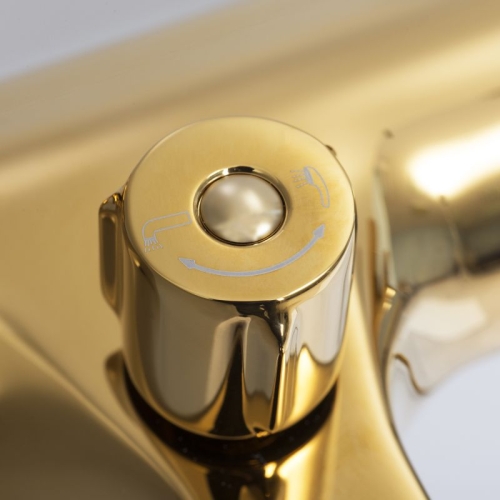 Смеситель для ванны Wasserkraft Sauer 7101 глянцевое золото фото 7