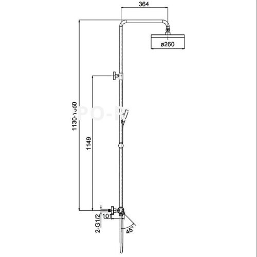 Душевая система с термостатом Gappo G2495-76 черная фото 2