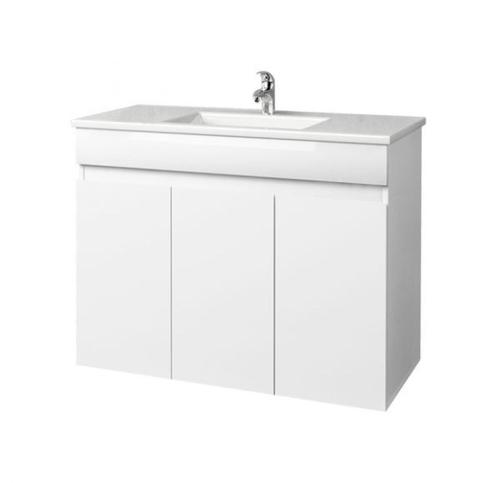 Тумба с раковиной Мирсант NEXT 80, 100 подвесная 3 двери фото 3