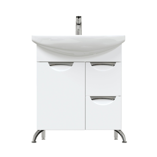 Тумба с умывальником Мирсант Камилла 70, 80, 90, 100 напольная белая фото 3