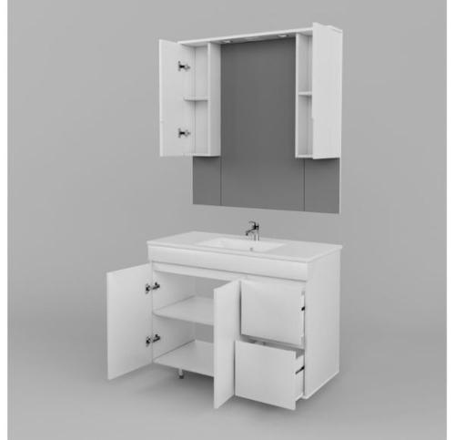 Зеркало-шкаф Мирсант Next 100 2 ящика фото 4