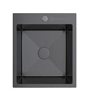 Мойка Rado Luxe 4451 темный графит декор 440*510*220