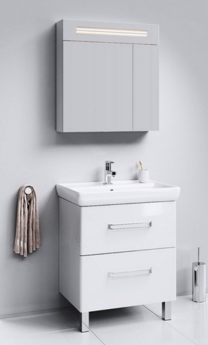 Тумба с умывальником Aqwella  Neo 60 70 80 напольная белая фото 2