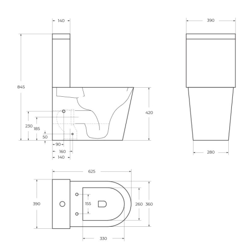 Унитаз напольный безободковый Belbagno FLAY-R, сиденье микролифт фото 7