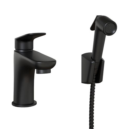 Смеситель с гигиеническим душем для раковины Paini Laguna LAYO205/574 черный
