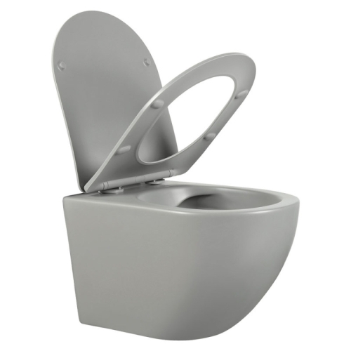 Унитаз подвесной безободковый Aquatek Европа AQ1901-MG, серый матовый фото 5