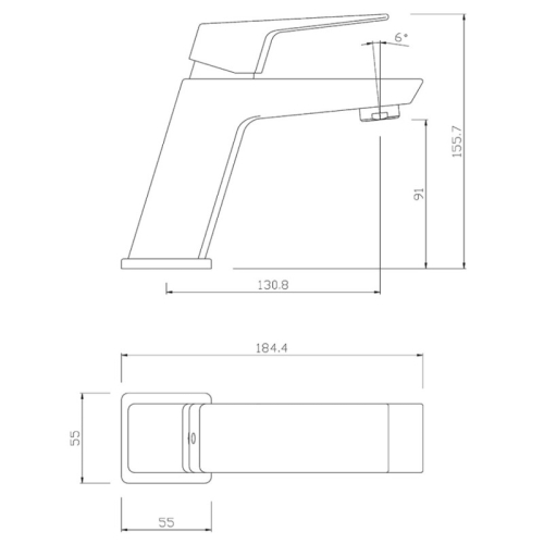 Смеситель для раковины Paini Torre 98YO205 черный фото 3