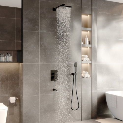 Душевой комплект Berges Nardis 3S 071006, черный матовый фото 6