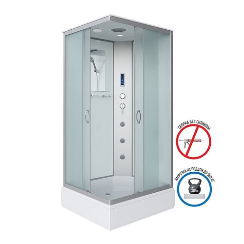 Душевая кабина Niagara Классик NG-33084-14QF 100*80*215 средний поддон(26см),стекло матовое