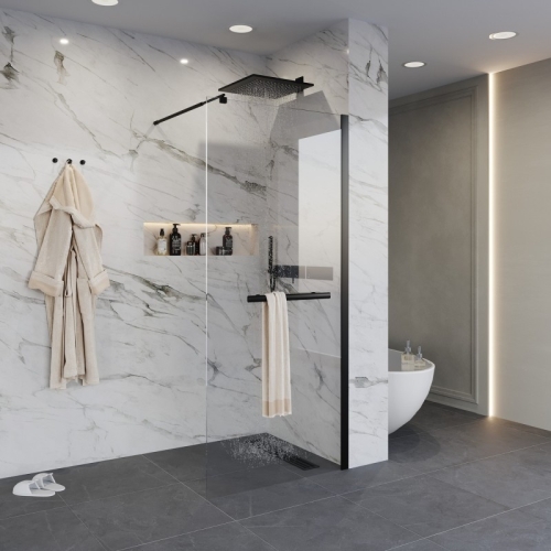 Душевая перегородка Niagara Nova NG-681-ВLACK 90, 110, 120*195, профиль черный