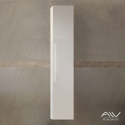 Шкаф-пенал Alavann Stella 30 белый кальцит, фуксия