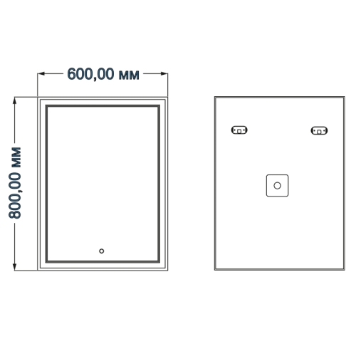 Зеркало с подсветкой и подогревом Azario Grand 60*80 фото 3