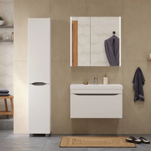 Зеркало-шкаф Volna Prime 60, 80 с подсветкой фото 3