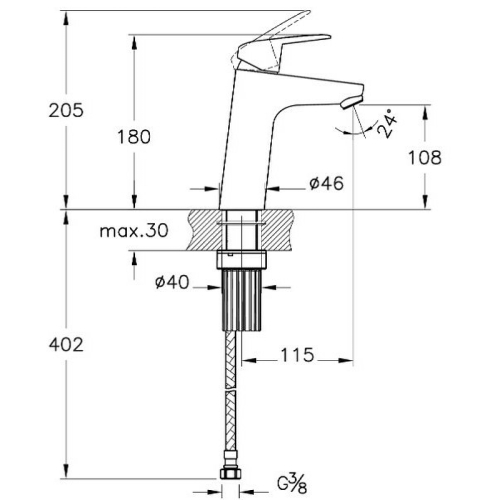 Смеситель для раковины VitrA Flow Round A42925EXP хром фото 2