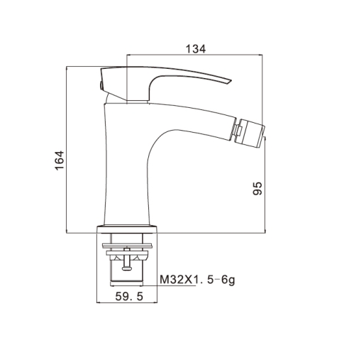 Смеситель для биде Gappo G5007 хром фото 5