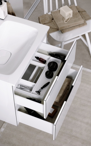 Тумба с умывальником Aqwella Accent 60, 75, 100 подвесная белый фото 5