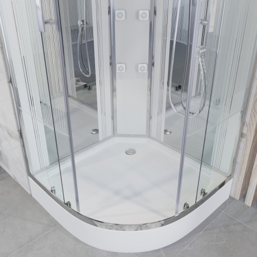 Душевая кабина Niagara Ультра NG-701-01 90*90*220 низкий поддон(16см),стекло прозрачное с рисунком фото 5