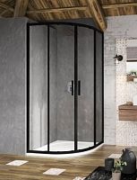 Душевой уголок Ravak Blix Slim BLSCP4 80*80, 90*90 стекло прозрачное, профиль черный