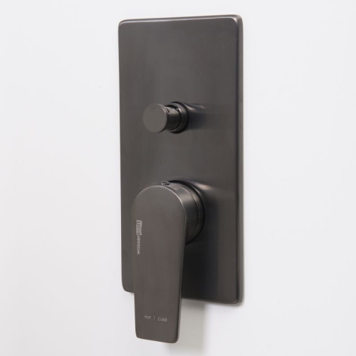 Встроенный смеситель для ванны Wasserkraft Wiese 8461 оружейная сталь фото 4