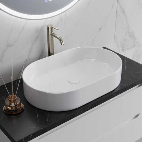 Раковина накладная Belbagno BB1479 610х385х120 мм, белая