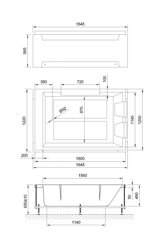 Ванна акриловая с гидромассажем Royal Bath Triumph De Luxe 180*120 фото 3