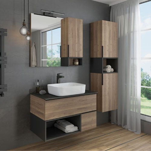 Шкаф-колонна Comforty Штутгарт-40 дуб темно-коричневый фото 2