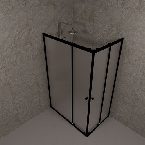 Душевое ограждение Triton Вента-Блэк Вельвет 120*80 стекло матовое