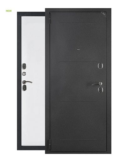 Дверь входная Tandoor Стандарт Букле графит/Velutto Bianco 86, 96*205 левая/правая