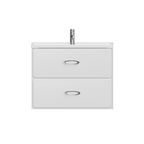 Тумба с раковиной Mirsant Viva 80, 100 подвесная, белая фото 3