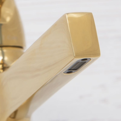 Смеситель высокий для умывальника Wasserkraft Sauer 7103H глянцевое золото фото 2