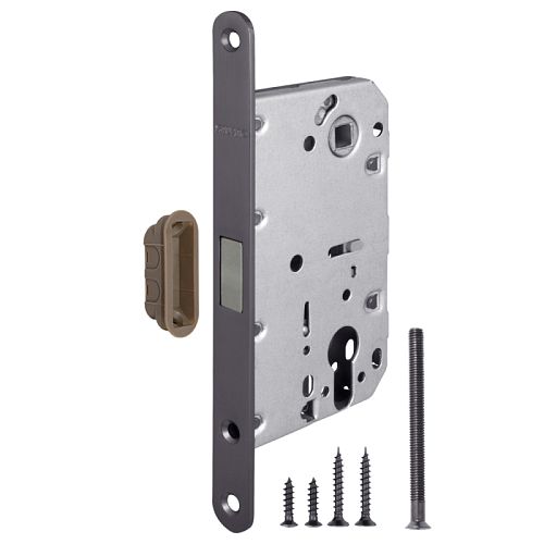 Замок межкомнатный Fuaro под цилиндр MAGNET M85C-50 GR (графит) (new plate)