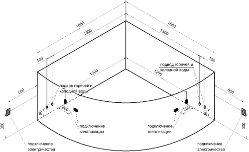Ванна акриловая Radomir Филадельфия 168*168 + каркас фото 4