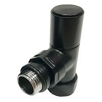 Вентиль запорный угловой г/ш 3/4х1/2 черный матовый