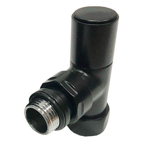 Вентиль запорный угловой г/ш 3/4х1/2 черный матовый