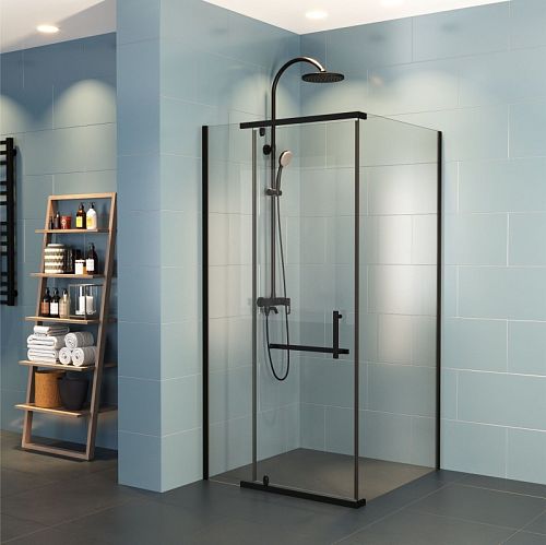 Душевое ограждение Mirsant Arena Square Black 90*90, 100*100 профиль черный