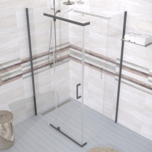 Душевое ограждение Triton Терра-Графит 120*90 прозрачное стекло фото 4