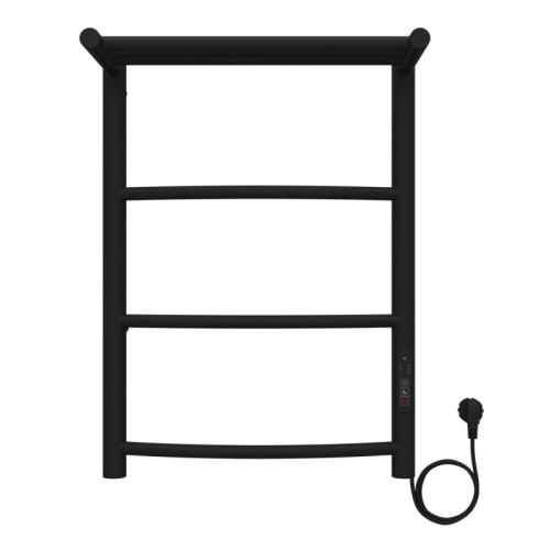 Полотенцесушитель электрический с полкой Azario Verona 40*60, 40*80, 50*80 черный фото 3