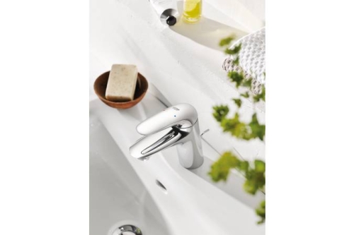 Смеситель для раковины Grohe Eurostyle с донным клапаном, хром (23707003) фото 4