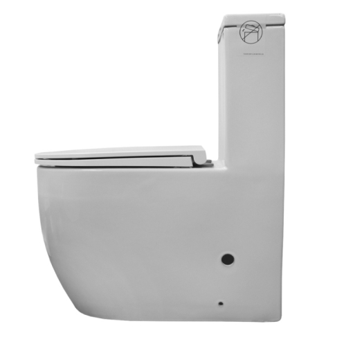 Унитаз-моноблок напольный безободковый Azario Velluto AZ-6281, смыв Торнадо фото 6