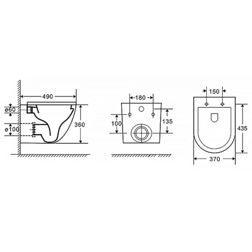 Унитаз подвесной безободковый Azario Grado AZ-0046-N с сидением микролифт фото 6