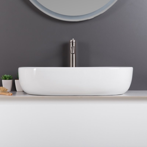 Раковина накладная Belbagno BB1084 600x420x140 белый глянец фото 2