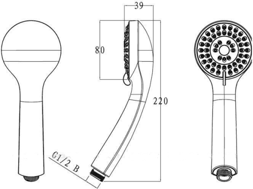 Ручной душ Bravat Eco P70136CP1RUS 3 режима фото 2 Ручной душ Bravat Eco P70136CP1RUS 3 режима фото 2